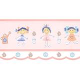 Border Faixa Papel De Parede Figuras Meninas Rosa Bobinex 5540