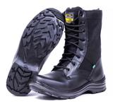 Bota Motociclista Masculina Coturno Cano Longo Marotto Preta Couro