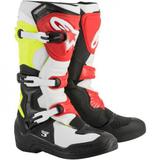 Bota tech 3 preto branco amarelo vermelho 09 alpinestars