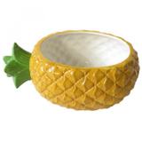 Bowl Decorativa Cerâmica Round Pineapple 12,3cmx20cmx31cm Urban Amarelo