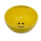 Bowl Diverticon Felicidade 400ml Mondoceram 5cmx13cmx13cm Amarelo