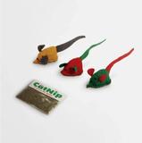 Brinquedo 3 Ratinho Recheado Catnip Petpira + Sache