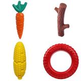 Brinquedo Cães Pneu + Cenoura + Graveto + Milho Buddy Toys