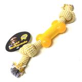 Brinquedo DOG Corda Osso III - Amarelo - JW10216 - Bom amigo
