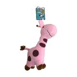 Brinquedo Girafa Pelúcia Com Som Para Cães - Rosa - Pet lider brasil