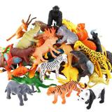 Brinquedo Kit Mini Animais Realista Selvagem Valefortoy de Plástico com 54 Peças de Animais da Selva - Outras marcas