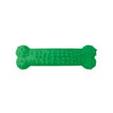 Brinquedo Osso Plaque Ataque Borracha com Cravo Furacão Pet Nº1 P - Verde