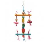 Brinquedo Papagaio Espantalho Madeira Kit Com 6 Peças - Pet injet