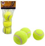 Brinquedo Para Cachorro Bola De Tenis Com 3 Unidades - Top rio