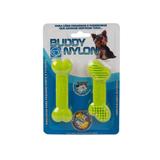 Brinquedo para Cachorro Buddy Toys Osso PP Nylon Verde