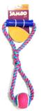 Brinquedo Para Cachorro Corda de Puxar Com Bola de Tênis - Jambo