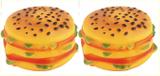 Brinquedo para cachorro hamburguer pequeno c/som kit c/ 2 pç - Wellmix