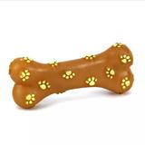 Brinquedo para cães Osso de Vinil Mordedor - Chalesco Brinquedo anti estresse sonoro para cachorro