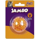 Brinquedo Para Gato Bola Luz Espinho Mini Laranja Jambo