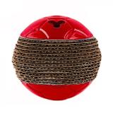 Brinquedo para Gato Bolinha Cat Play em Plastico e Papelao Vermelha Truqys