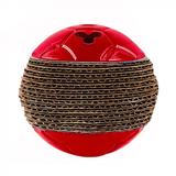 Brinquedo para Gato Bolinha Cat Play em Plastico e Papelao Vermelha Truqys