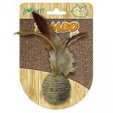 Brinquedos Para Gato Bola de Palha Com Pena Natural Com Catnip - Jambo