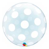 Bubble decorativo 20 polegadas - decorado com pontos polka - qualatex