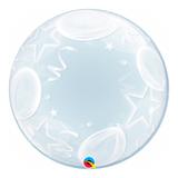 Bubble decorativo 24 polegadas - balões e estrelas - qualatex