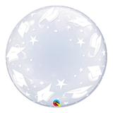 Bubble decorativo 24 polegadas - graduation caps - qualatex
