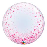 Bubble decorativo 24 polegadas - pontos de confete rosa - qualatex