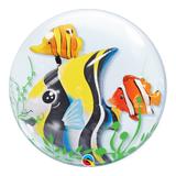 Bubble duplo 24 polegadas - peixe tropical e algas - qualatex