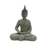 Buddha para jardim de resina 22,5cm x 11,5cm x 29,5cm - Btc decor