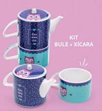 Bule E Xicara Coruja Fofa Lar Doce Cha - Ludi