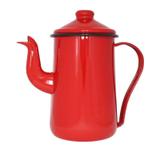 Bule para Café Tradicional 14cm Vermelho Esmaltado Mãe Ágata Ewel