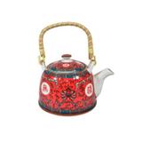 Bule para chá em porcelana com infusor Multiart vermelho