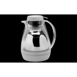 Bule Térmico c/gatilho retrô, 700ml - cristal c/branco Coza - cód. 9116 - Brinox metelúrgica ltda