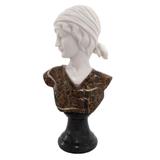 Busto em Mármore Carrara Sobreposto 30x15x08 Cm - Prime home decor