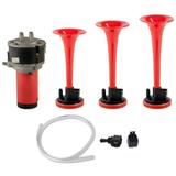 Buzina A Ar Vetor 3 Cornetas Vt064 - Compressor Elétrico 12v - Vto