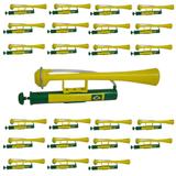 Buzina Maritima Corneta Ar Pressão Manual Brasil Futebol Torcida Kit 24 Unidades (BSL-2014-61) - Braslu