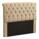 Cabeceira Box Casal Queen 160 cm Maria Suede Amassado Bege JRV