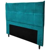 Cabeceira Cama Box Casal Queen 160 cm Marselha Veludo Azul - Sheep Estofados