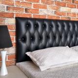 Cabeceira Capitonê Vintage Casal 140 x 80 Preto - Decorajá