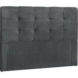 Cabeceira casal 1.40 cm clean suede cinza escuro - simbal
