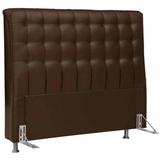 Cabeceira casal 1.40 cm dama pvc cacau - simbal