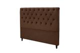 Cabeceira casal 1.40 cm embaixatriz plus suede marrom chocolate - simbal