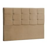 Cabeceira Casal Ana Luisa 140 cm Veludo Deluxe Bege - JRV Moveis - Jrv móveis