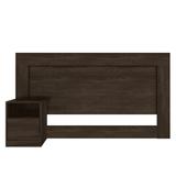 Cabeceira Casal Com Mesa Demóbile London 1 Gaveta Ébano Touch