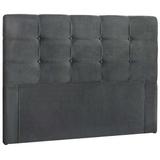 Cabeceira Casal Estofada Ana Luísa 140 cm Suede Cinza - Casa chick