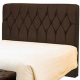 Cabeceira Casal Estofada Bolívia 140 cm Suede Marrom - Arte das cabeceiras