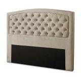 Cabeceira Casal Geovana 140 cm Suede Bege - JRV Moveis - Jrv móveis