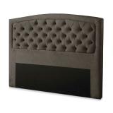 Cabeceira Casal Geovana Queen 160 cm Suede Marrom - JRV Moveis - Jrv móveis