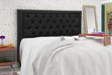 Cabeceira casal king size 1.95 cm baronesa plus sued negro - simbal