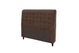 Cabeceira casal king size 195 cm dama plus suede marrom chocolate - simbal