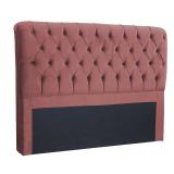 Cabeceira Casal Maria 140 cm Suede Rose - JRV Moveis - Jrv móveis
