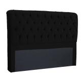 Cabeceira Casal Maria 160 cm Queen Suede Preto - JRV Moveis - Jrv móveis